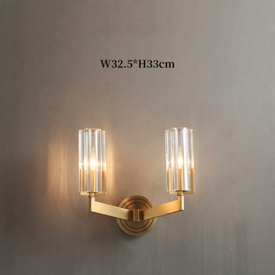 Copper Crystal Wall Light, Wall Light for Bedroom