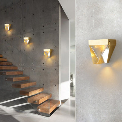 Copper Crystal Wall Light, Wall Light for Hallway