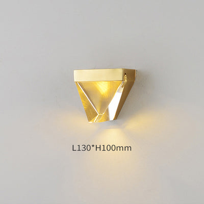 Copper Crystal Wall Light, Wall Light for Hallway