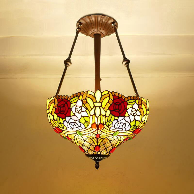 Countryside Tiffany Lamp, Glass Pendant Light, Bedroom Light