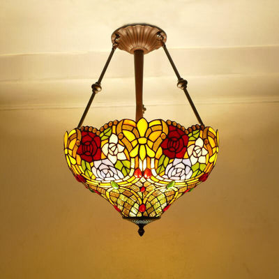 Countryside Tiffany Lamp, Glass Pendant Light, Bedroom Light