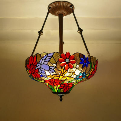 Countryside Tiffany Lamp, Glass Pendant Light, Bedroom Light