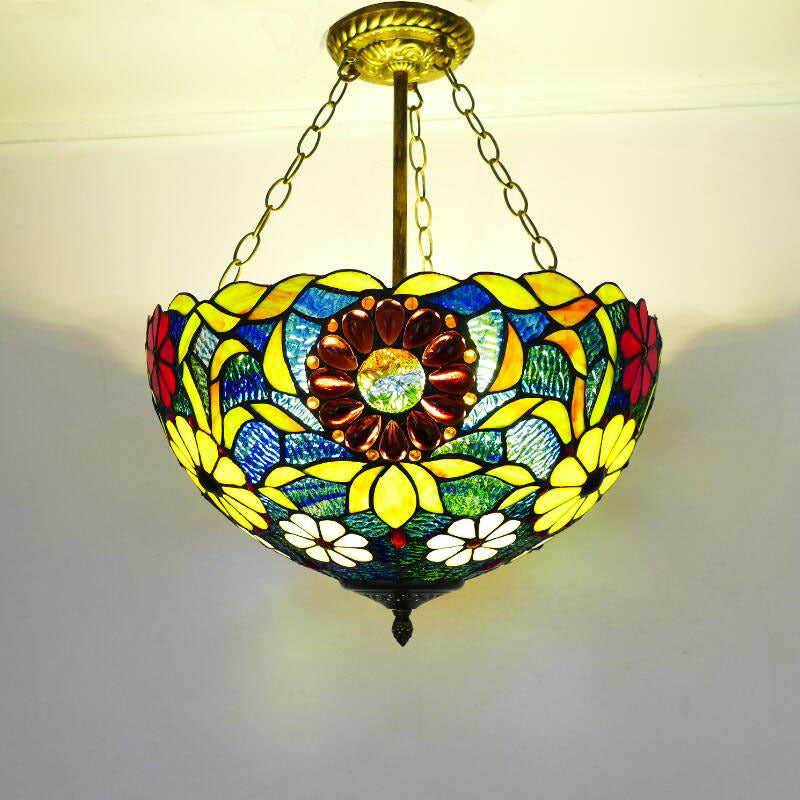 Countryside Tiffany Lamp, Glass Pendant Light, Hallway Light