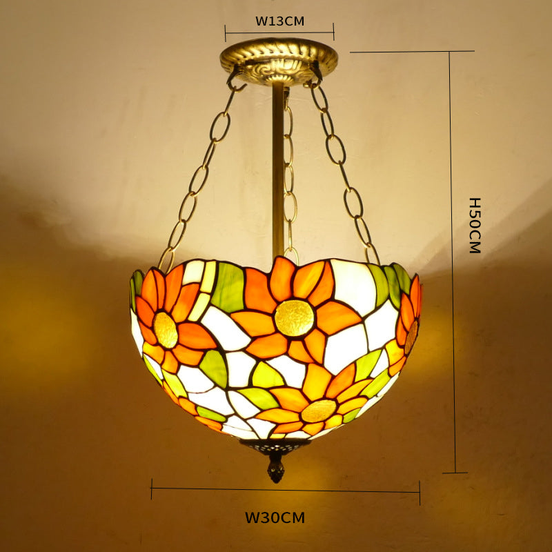 Countryside Tiffany Lamp, Glass Pendant Light, Living Room Light