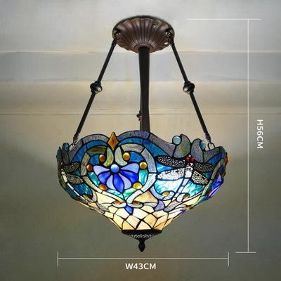 Countryside Tiffany Lamp, Glass Pendant Light, Living Room Light