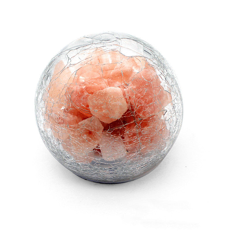 Cracked Ice Salt Night Light, Ball Salt Light