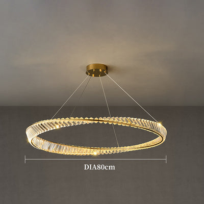 Crystal Circle Chandelier, Chandelier for Living Room