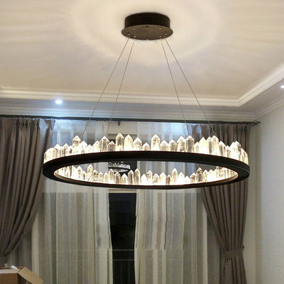 Crystal Hanging Light, Circle Crystal Chandelier