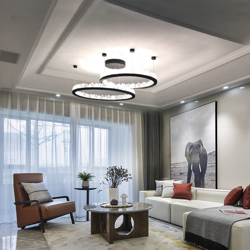 Crystal Hanging Light, Circle Crystal Chandelier