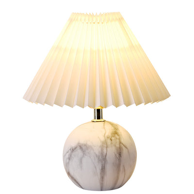 Diamond Ceramic Pleated Table Lamp, Bedside Table Lamp, Modern Bedside Lamp