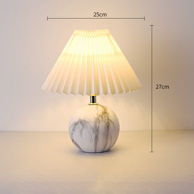 Diamond Ceramic Pleated Table Lamp, Bedside Table Lamp, Modern Bedside Lamp