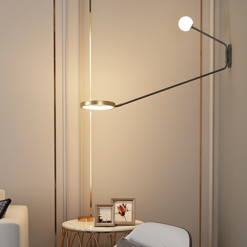 Double-headed Long Arm Bedroom Bedside Wall Light