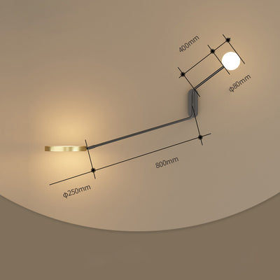 Double-headed Long Arm Bedroom Bedside Wall Light