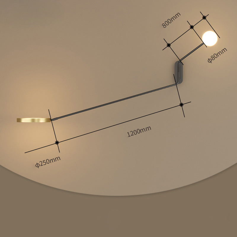 Double-headed Long Arm Bedroom Bedside Wall Light