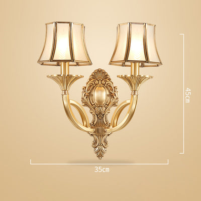 European Style Copper Wall Light, Wall Light for Living Room