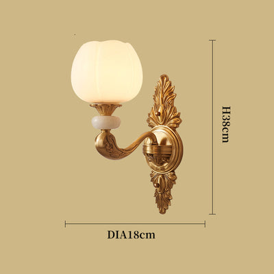 European Style Copper Wall Light, Wall Light for Living Room