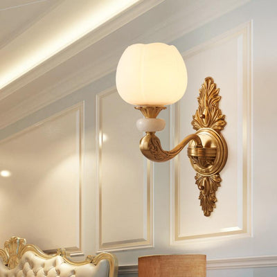 European Style Copper Wall Light, Wall Light for Living Room