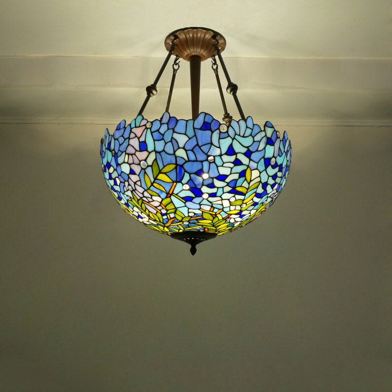 European Style Pendant Light, Glass Tiffany Lamp, Bedroom Light