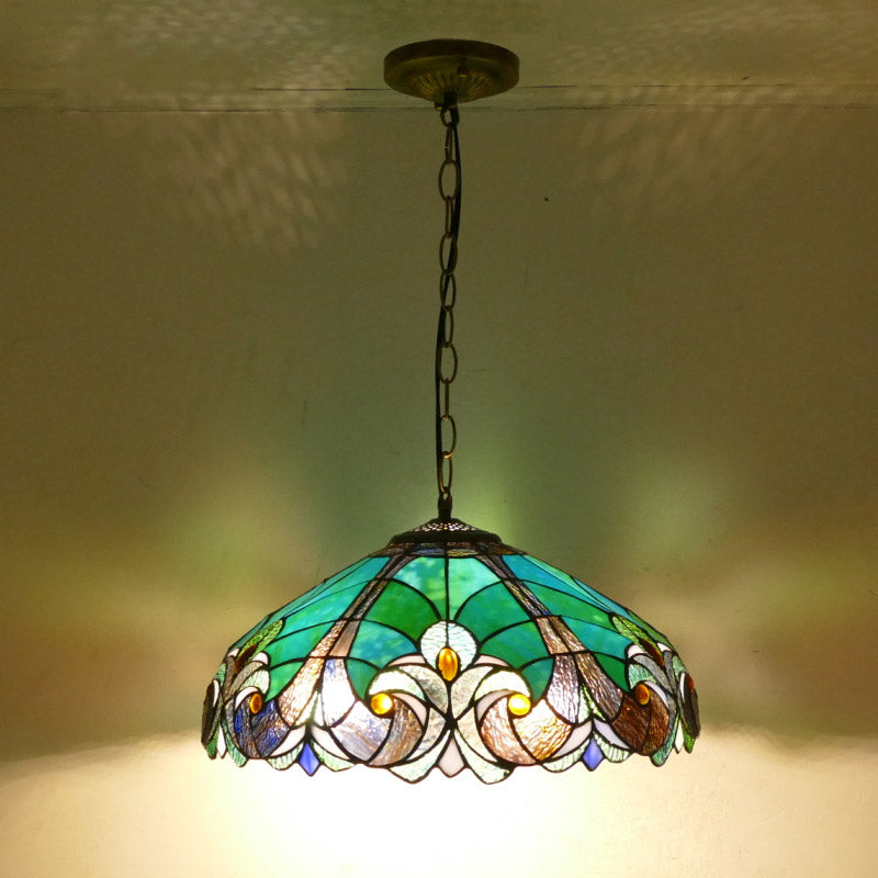 European Style Pendant Light, Glass Tiffany Lamp, Living Room Light