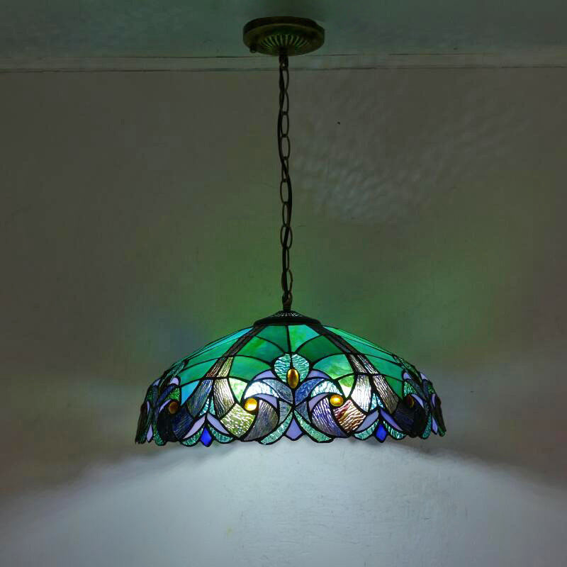 European Style Pendant Light, Glass Tiffany Lamp, Living Room Light