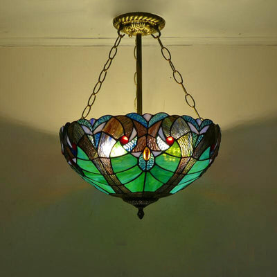 European Style Pendant Light, Glass Tiffany Lamp, Living Room Light