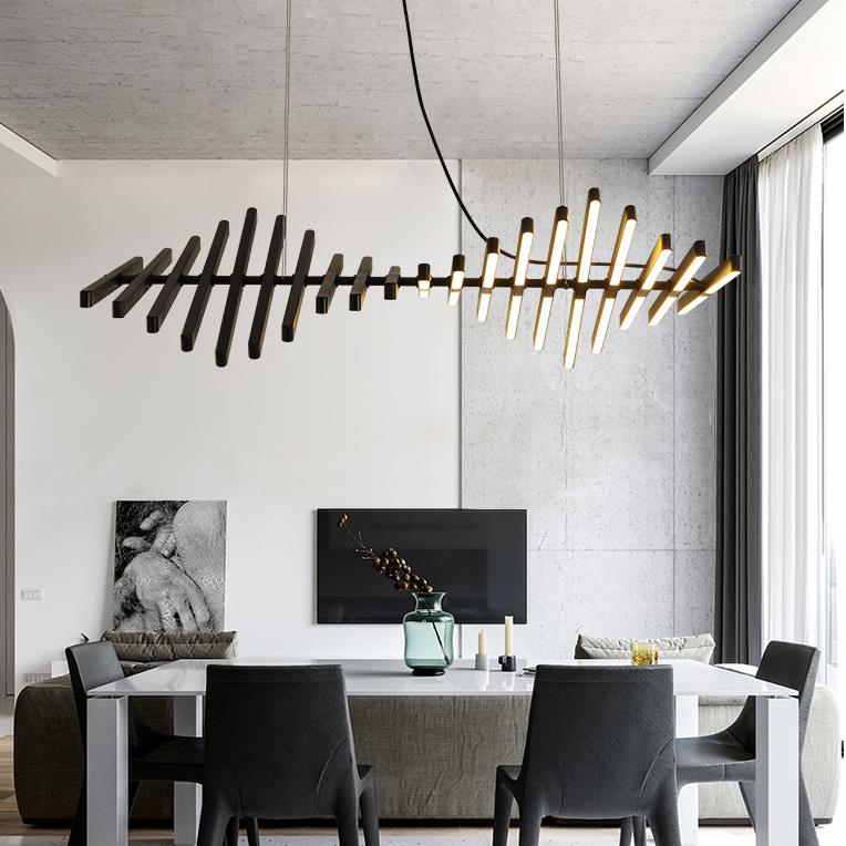 Fishbone Hanging Light, Hanging Light for Dining Room