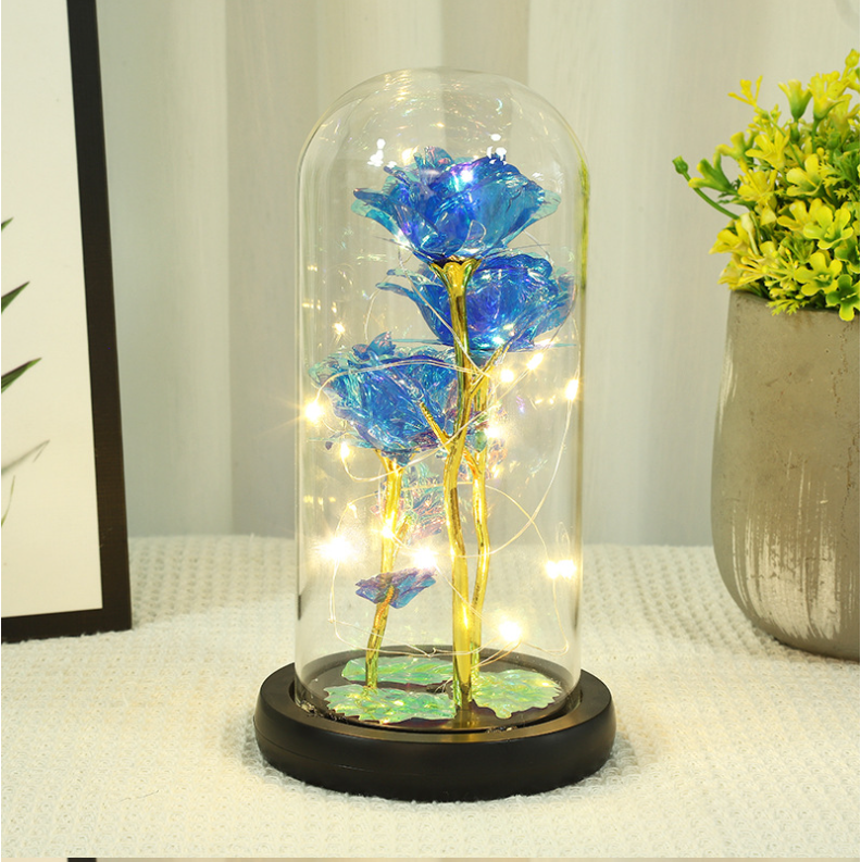 Forever Preserved Rose In Glass Dome, Flower Night Light