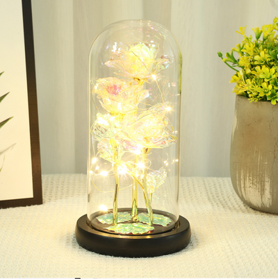 Forever Preserved Rose In Glass Dome, Flower Night Light