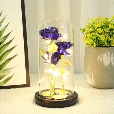 Forever Preserved Rose In Glass Dome, Flower Night Light