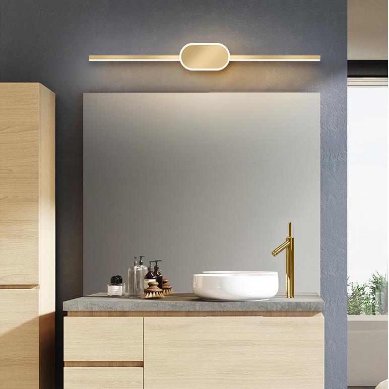 Full Brass Mirror Headlight, Wall Light for Bathroom