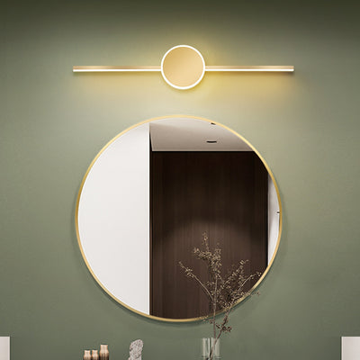 Full Brass Mirror Headlight, Wall Light for Bathroom