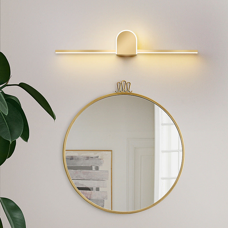 Full Brass Mirror Headlight, Wall Light for Bathroom