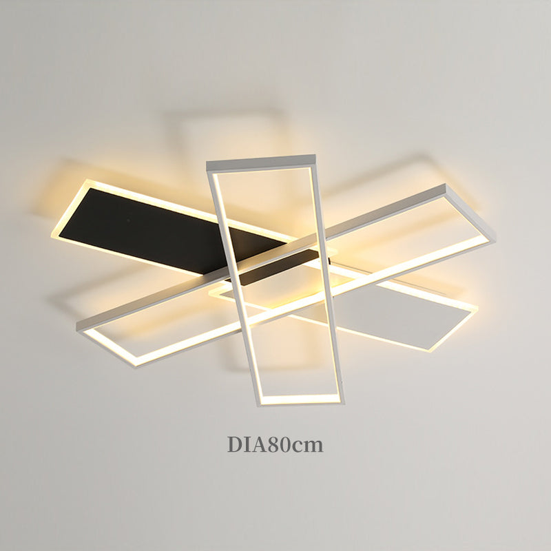 Geometric Square Ceiling Light, Modern Living Room Ceiling Light