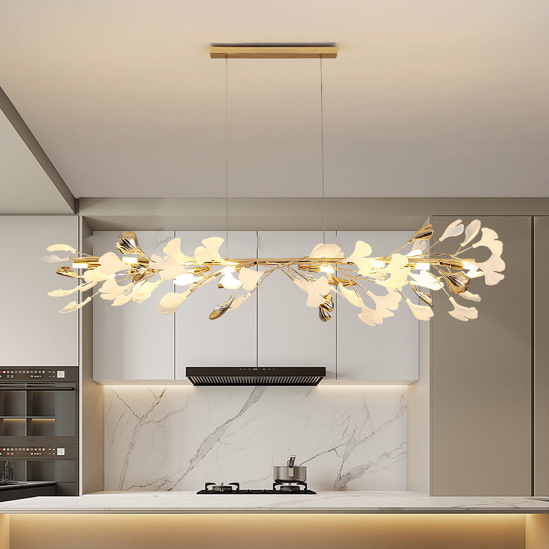 Ginkgo Leaf Chandelier, Pendant for Living Room