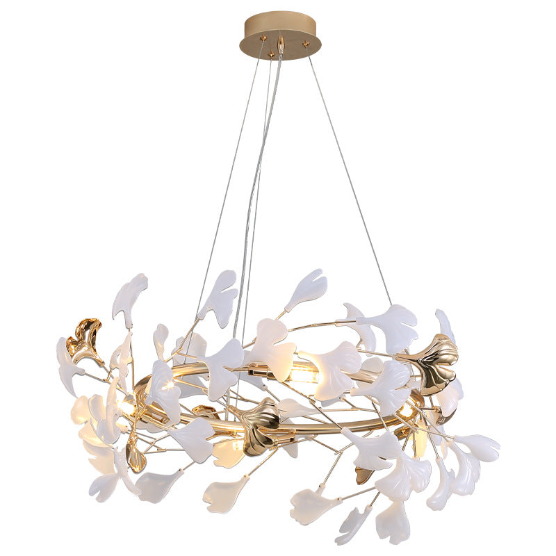 Ginkgo Leaf Chandelier, Pendant for Living Room