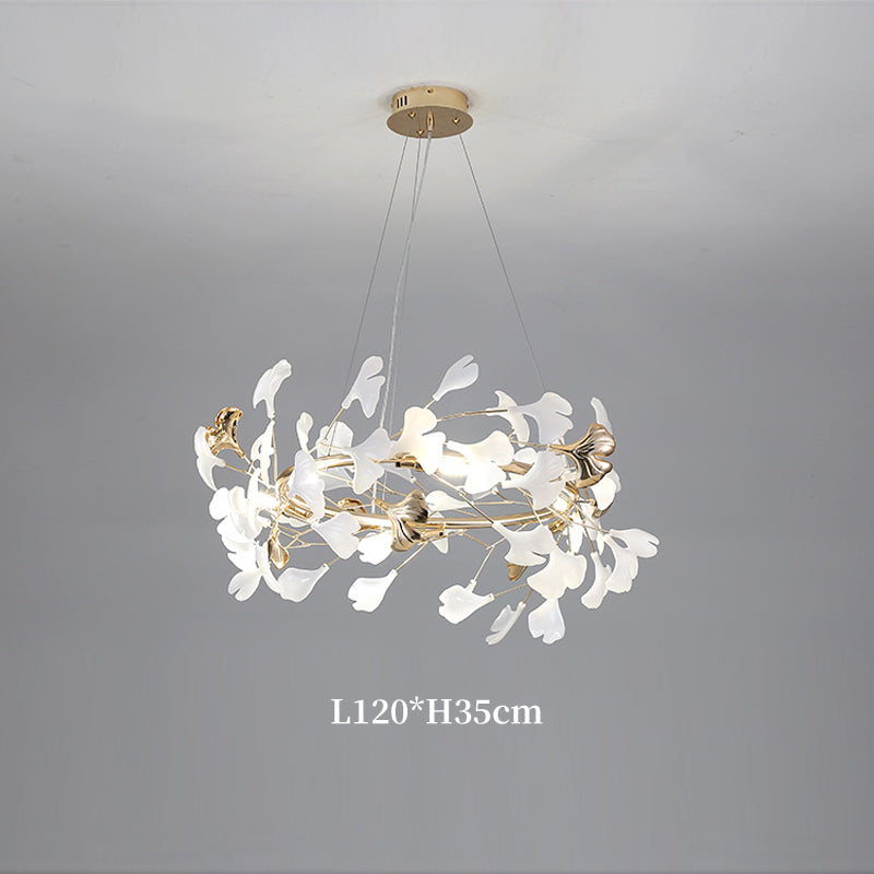 Ginkgo Leaf Chandelier, Pendant for Living Room