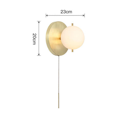 Glass Ball Wall Light, Wall Light for Bedroom