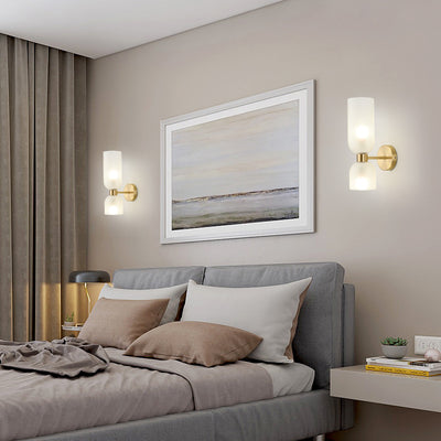 Glass Copper Wall Light, Bedside Wall Light