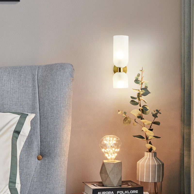 Glass Copper Wall Light, Bedside Wall Light