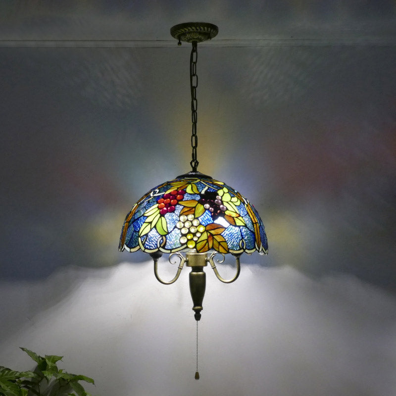 Glass Pendant Light, Iron Tiffany Lamp, Bedroom Light