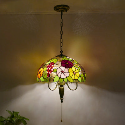 Glass Pendant Light, Iron Tiffany Lamp, Bedroom Light