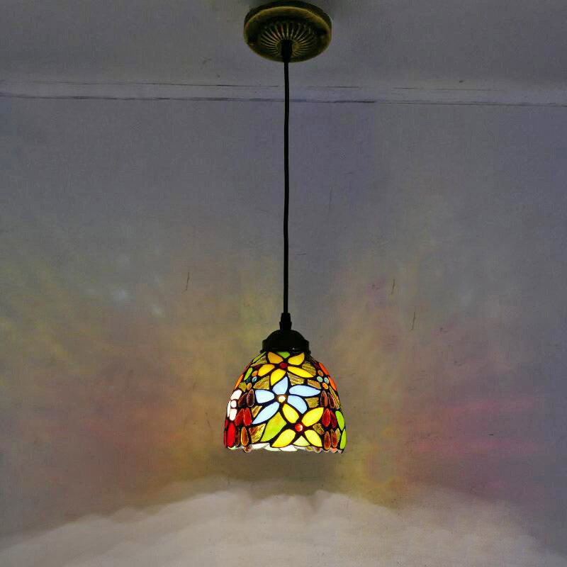 Glass Pendant Light, Long Bead Bedroom Light, Dining Room Light