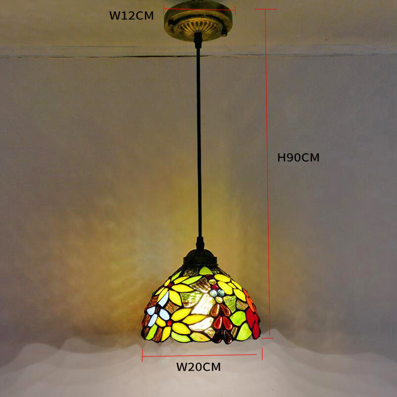 Glass Pendant Light, Long Bead Bedroom Light, Dining Room Light