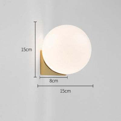 Glass Round Ball Light, Wall Light for Hallway