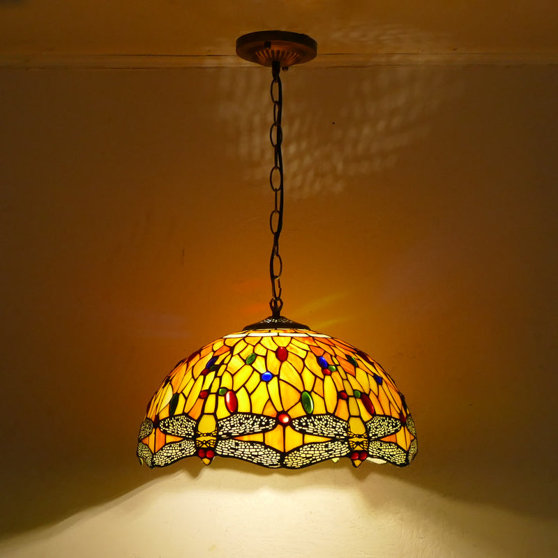 Glass Tiffany Lamp, Pendant Light, Hallway Light