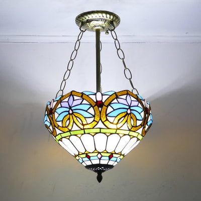 Glass Tiffany Lamp, Pendant Light, Living Room Light