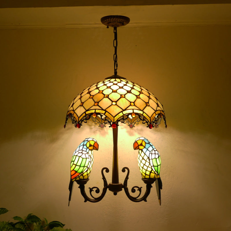 Glass Tiffany Lamp, Pendant Light, Living Room Light