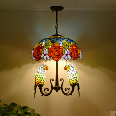 Glass Tiffany Lamp, Pendant Light, Living Room Light