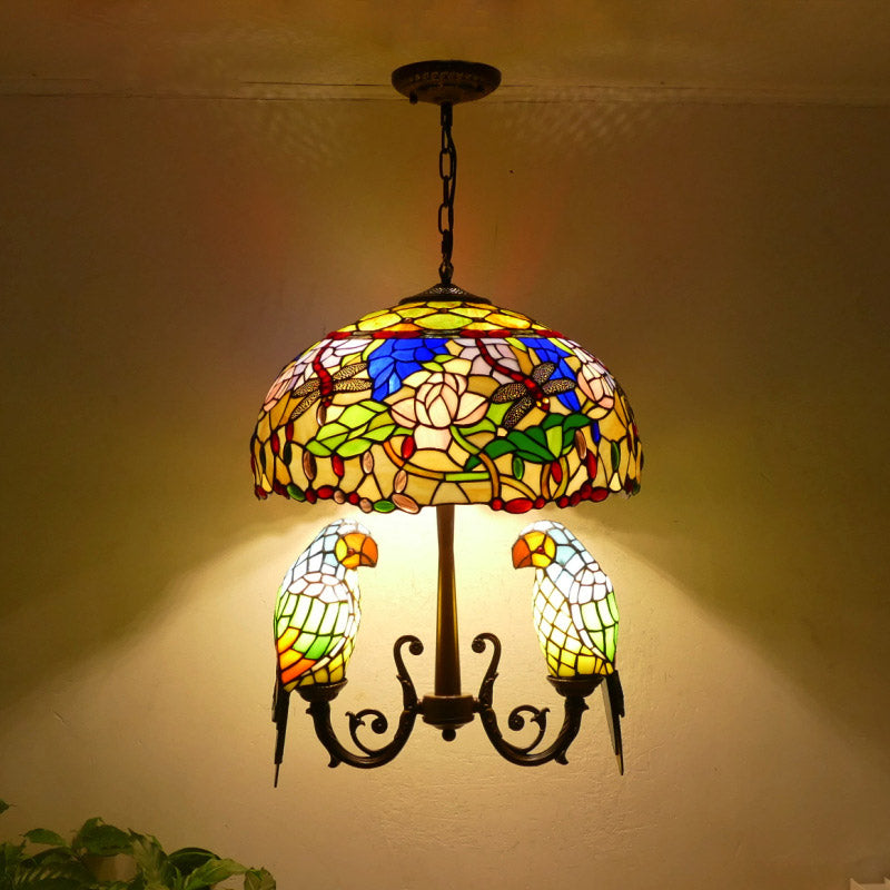 Glass Tiffany Lamp, Retro Pendant Light, Hallway Light