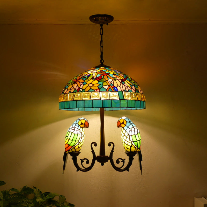 Glass Tiffany Lamp, Retro Pendant Light, Hallway Light